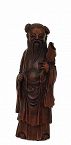 19C Chinese Bamboo Carved 8 Immortal Man Carry Fan