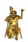 18C Chinese Gilt Bronze Buddha Quan Kwan Yin Figure