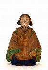 Taisho Japanese Ittobori Painted Wood Doll Boy Sg Box