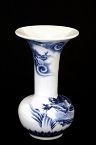 18C Japanese Blue & White Hirado Vase Dragon