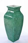 Old Chinese Monochrome Green Glazed Porcelain  Vase