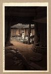 Japanese Woodblock Print Hasui Korean Scene
