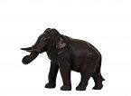 Lg Meiji Japanese Bronze Elephant Okimono Sg