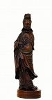 Lg Old Chinese Wood Carved Quan Yin Buddha